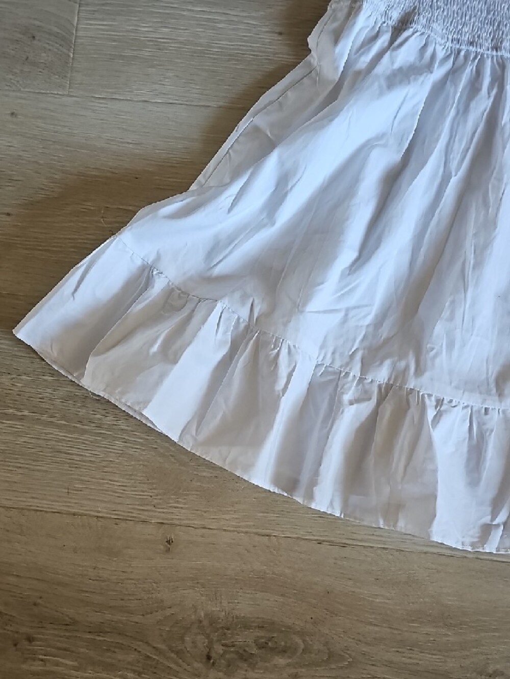miami White Ruffle Smocked Mini Dress - Picture 9 of 11